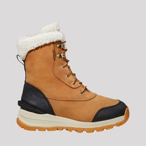 Carhartt Women's Pellston Waterproof Insulated 8 inch Boot, Tan Nubuck. FH8049